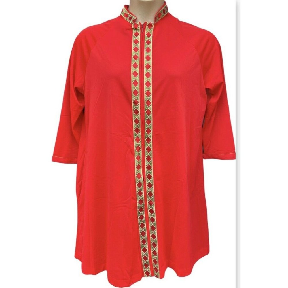 VTG 60S Lorraine Orange Gold Metallic ROBE HOUSE